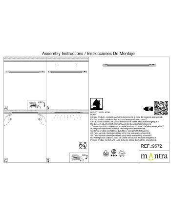 MAGNETO mini * LINEAL LED 6W 110º NEGRO